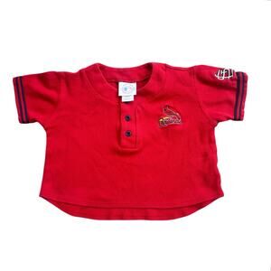 MLB Genuine Merchandise St Louis Cardinals Henley Top 2T